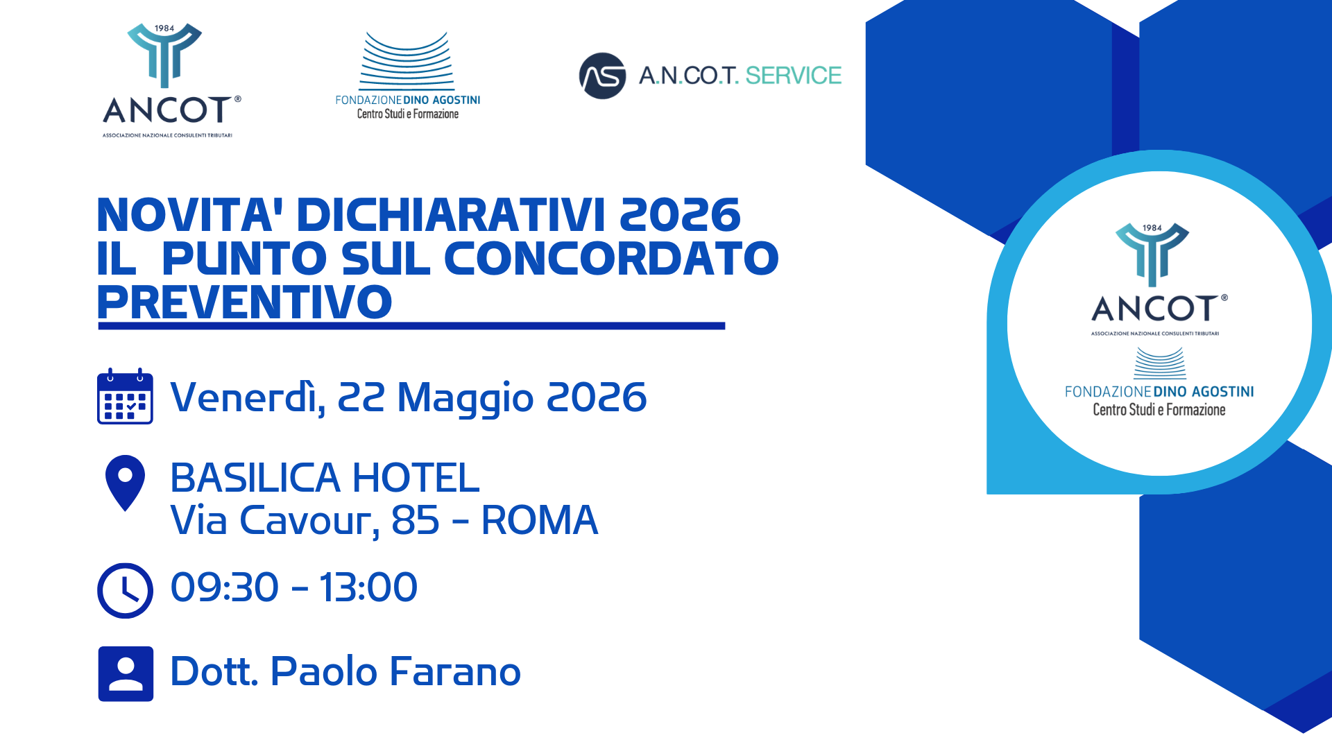 Evento gratuito per gli Associati A.N.CO.T.